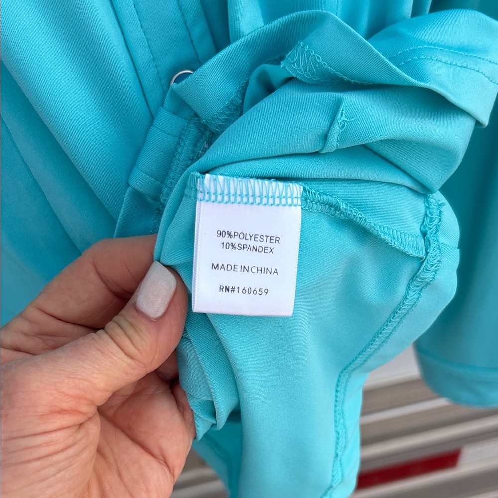 Ranch Dress’n Turquoise Pearl Snap Western Rodeo Shirt - Picture 8 of 9